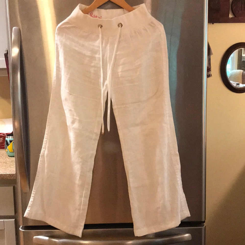 Lily Pulitzer White linen pants